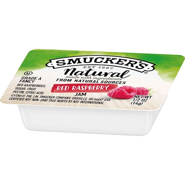 Smucker's Natural Red Raspberry Jam .5 Oz. Cup, PK200